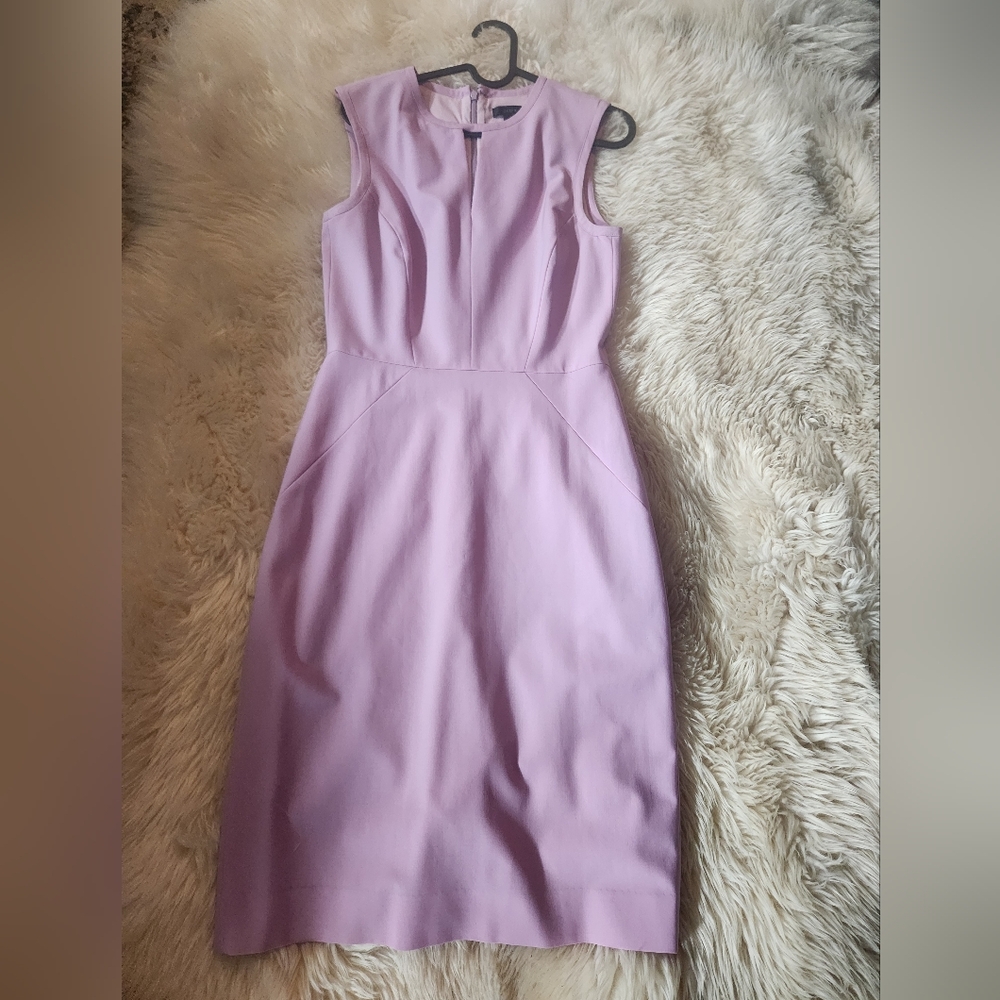 J. Crew V-Neck Suiting Dress, Size 2T Lavender